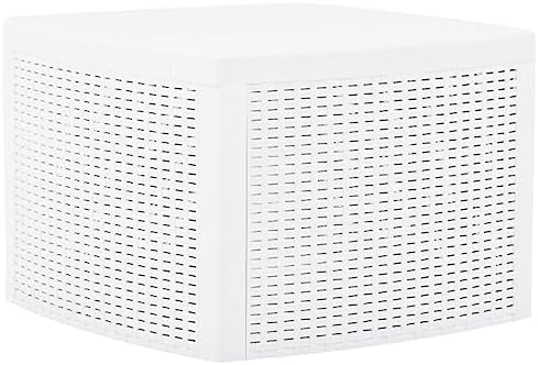 Outdoor Table White Polypropylene Medium Outdoor Table Square Versatile Garden Dining Patio Terrace Backyard Eating Garden Dining Furniture Patio Al Fresco Meal by SKTQYQO