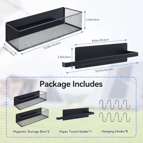 2 Pack Magnetic Storage Bins with Paper Towel Holder for Traeger Holder Accessories Outdoor Grill for Traeger Compatible with Ironwood 650/885, PRO 575/780/34/22, Pit boss, Z-Grills - Image 6