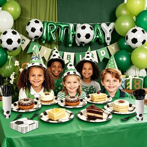 400 Pcs Disposable Soccer Party Tableware Set for 50 Guests - Image 6