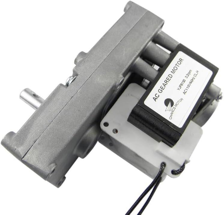 CHANCS AC 110V Rotisserie Shaded-Pole Gear Motor 3.2RPM Max Torque 200KG Low Noise for BBQ Oven Default Rotation CW by CHANCS