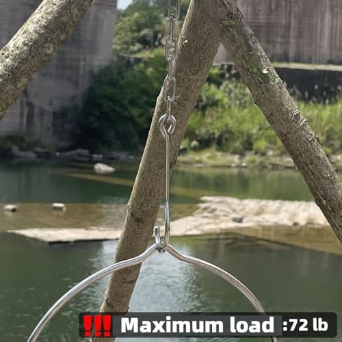 Stainless Steel Camping Tripod Board,Turn Branches into Campfire Tripod - Image 6