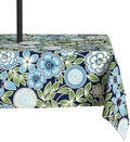 LVTXIII Rectangle Outdoor Tablecloth with Umbrella Hole and Zipper, Water-Repellent 60 x 84 Inch Patio Table Cover for Picnic, Garden, Backyard Dining, Botanical Blues by LVTXIII