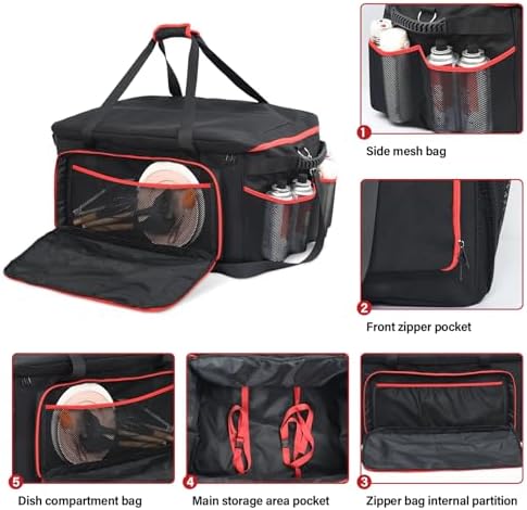OTraki Grill Tool Storage Bag Large Capacity Grill Accessory Storage - Image 5