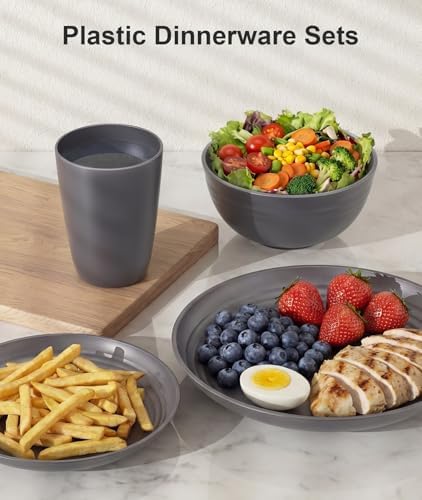 Quatish 32 Piece Plates and Bowl Set for 8, Dinnerware Dish Set for Kitchen - Image 3