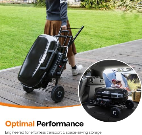 Brand-Man Portable Grill, Propane Gas Camping Grill & Cast Iron Griddle - Image 4