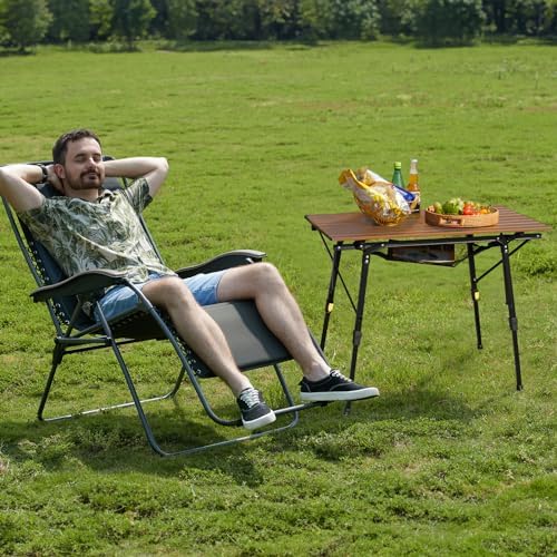 Portal Camping Table, Folding Aluminum Outdoor Table with Mesh Layer - Image 2
