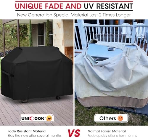 Unicook Grill Cover Heavy Duty Waterproof 65 Inch, Fade Resistant BBQ Cover - Image 3