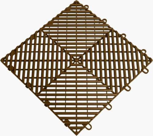 SnapLock RaceDeck Free-Flow 12"x12" Garage Tiles, 48pk, Espresso by BigFloors