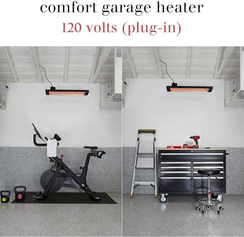 Infratech Comfort Garage Heater C-1512 BL Powder Coated Steel Fixture w/ 6' Power Cord 1500 Watt 120 Volt 33" Long - Includes 15 AMP Plug-in-Switch - Image 6