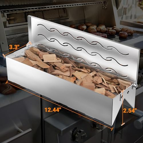 Skyflame Wood Chip Smoker Box for Charcoal, Propane Gas Grill - Image 2