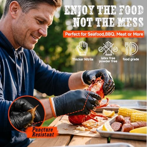 ANBOSON BBQ Gloves,Disposable BBQ Gloves Heat Resistant Cooking - Image 5