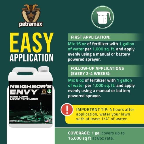 PetraMax Neighbor’s Envy Grass Fertilizer for Lawn, (16,000 sq ft, 1 Gal) - Image 6