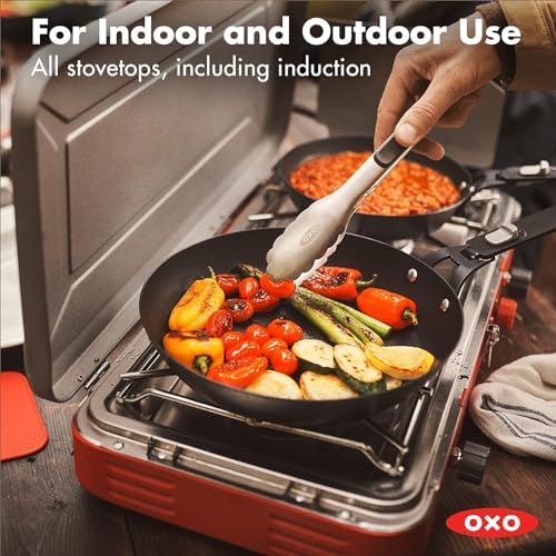 OXO Outdoor Pre-Seasoned Carbon Steel 10" Frying Pan Skillet, Detachable Handle for Easy Storage, Indoor Use, Nonstick with Use, Induction Suitable,Oven & Broiler Safe,Browning, Grill,Sear,Saute,Black - Image 5