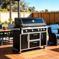 49" Stainless Steel Propane Gas Grill, 4 Burners & Infrared Burner, Black by Dvasovio