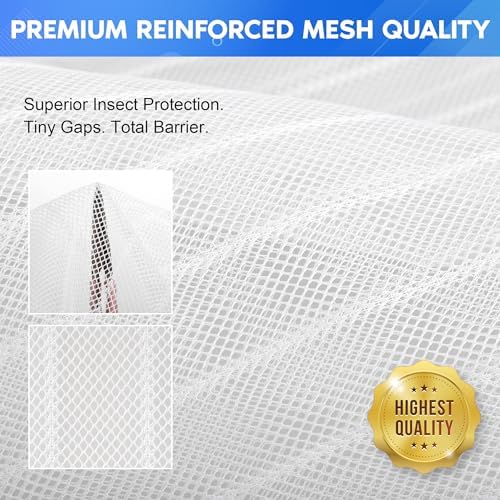 METAONLY Magnetic Screen Door Mesh, Works for Patio, Sliding Door, Keeps Bug Mosquito Out, Fresh Air Flow, Fits 32" x 80" Door - Curtain Size 34" x 82" Black Frame White Veil - Image 6