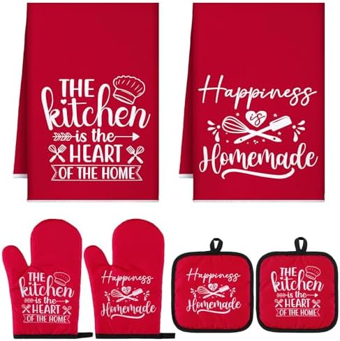 Sratte 6 Pcs Kitchen Decor Accessories Set, Kitchen, Red by Sratte