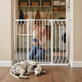 Extra Tall Baby and Dog Gate, 40.55" H, 29.92"-46.45" W, White by Foreng