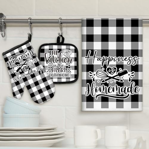 Sratte 6 Pcs Kitchen Decor Accessories Set, Kitchen, Black White - Image 2