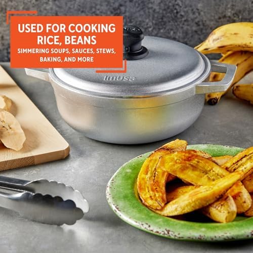 IMUSA 2.6 Quart Traditional Natural Made in Colombia Caldero with Lid for Cooking and Serving, Silver - Image 6