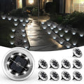 SOLPEX 10 Pack Small Solar Ground Lights, Pathway Lights Cool White by Solpex