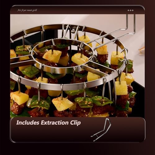 Foldable Air Fryer BBQ Grill Rack 24 Vertical Skewers - Image 5
