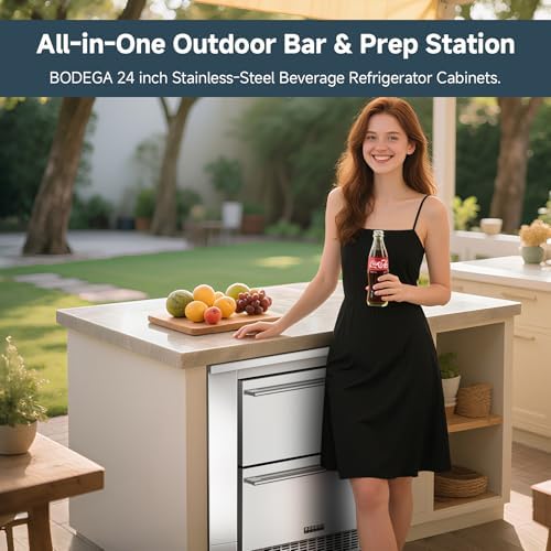 BODEGA 24Inch Stainless-Steel Outdoor Kitchen Cabinet for Beverage Refrigerator,freestanding & Under Counter Kitchen Appliance Cabinets Module is Designed to UnderCounter Beverage Cooler - Image 6