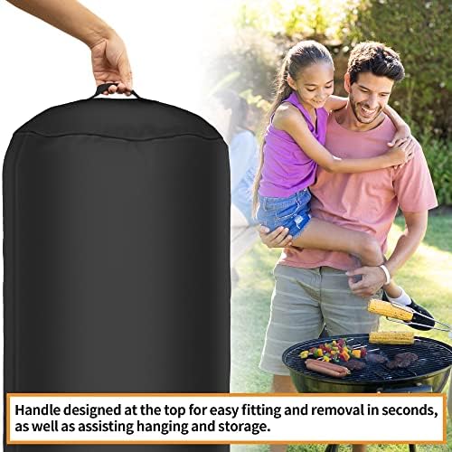NEXCOVER Round Grill Cover | 19.5” Dia by 32”H BBQ Cover, Dome Smoker Cover, Fade & UV Resistant Barbecue Cover,Waterproof Heavy Duty Barbeque Cover,Compatible for George Foreman Gfo3320 Gfo240 Grills - Image 5