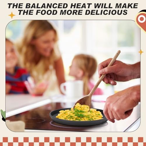 Maxdot 2 Pcs 7.5 Inch Cast Iron Grill Pan Round Pizza Pan Skillet for BBQ - Image 6