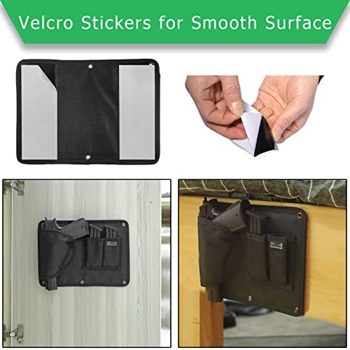 Pistol Holder Magazine Pouch for Gun Safe Organizer,Reinforced Pistol Holster Magazine Holders Combination for Gun Cabinet Gun Safe Accessories Storage - Image 5