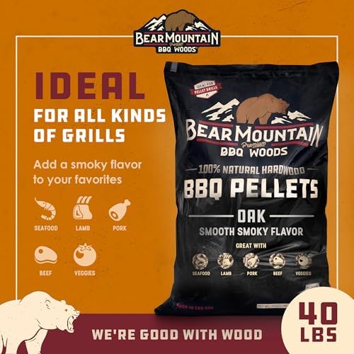 Bear Mountain Oak Wood Pellets for Smoker and Grill, 20lb Bag, 2-Pack - Image 3