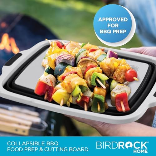 BIRDROCK HOME 11L Collapsible BBQ Prep Tub with Lid, Black, 19”L x 14”W - Image 4