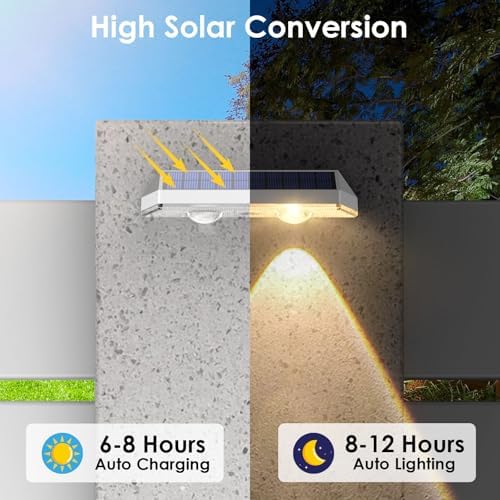 LIANGLOME 2 Pack Solar Fence Lights - 2PK Solar Outdoor Light Warm White/Daylight White/Cold White 3 Mode Deck Lights for Outside, Deck Fences, Stair Railings, Pools and Walls - Image 3