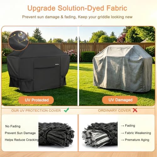 NettyPro Griddle Cover for Blackstone 36 inch Griddle, Waterproof UV Resistant 4 Burner Flat Top Gas Grill Cover 36" Cooking Station, Black - Image 6