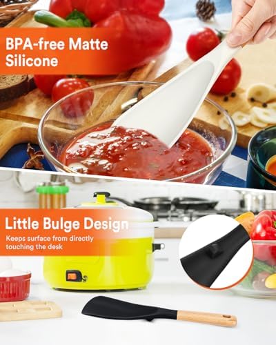 Badiano Silicone Cooking Spoon for Nonstick Cookwares, Multi-function,11.4" - Image 5