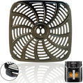8QT Square Air Fryer Tray for Gourmia GAF824 Air Fryers, Upgraded Double Layer Nonstick Coating Air Fryer Grill Pan Crisper Plate Rack Grate Shelf for 8QT Gourmia Air Fryer, Dishwasher Safe by chengziyue