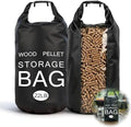 2 Pack 22LB Waterproof Wood Pellet Storage Bags with Handles by Ajerg