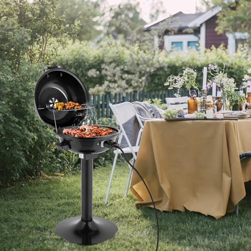 Electric BBQ Grill 1600W, Black - Image 4