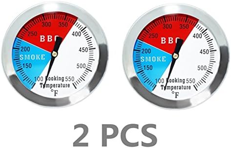 2 Inch BBQ Thermometer Gauge 2 Pack Smoker Temperature Gauge for Grill Pit - Image 2