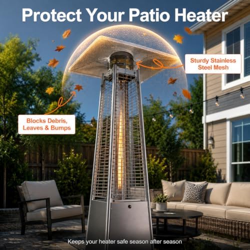 Patio Heater Emitter Screen and Base for 4-Sided Pyramid Glass Tube Heater - Image 6