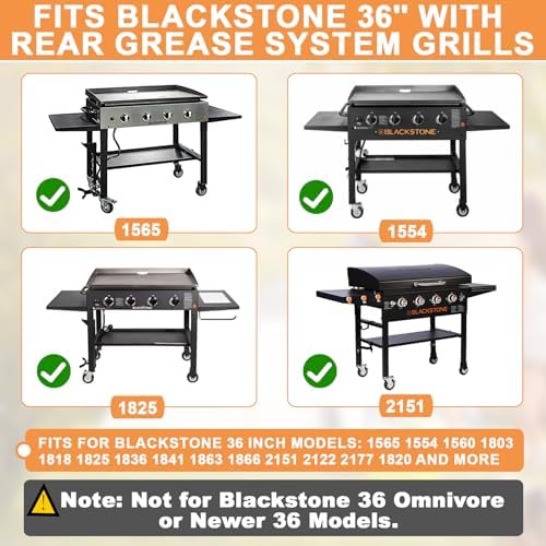 Griddle Top Replacement for Blackstone 36" Flat Top Grill w/Rear Grease - Image 2