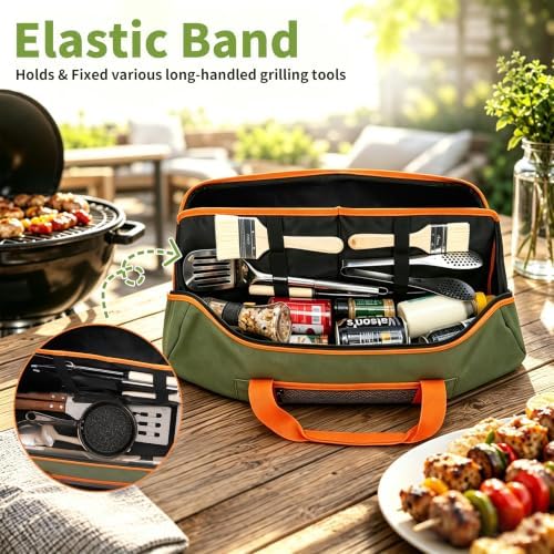 22'' Grill Tool Storage Bag with Inner Divider, BBQ Tool Storage - Image 5