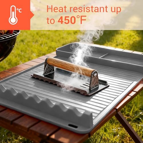 Silicone Grill Mat for Blackstone Griddles 2 Pack, Grey - Image 5