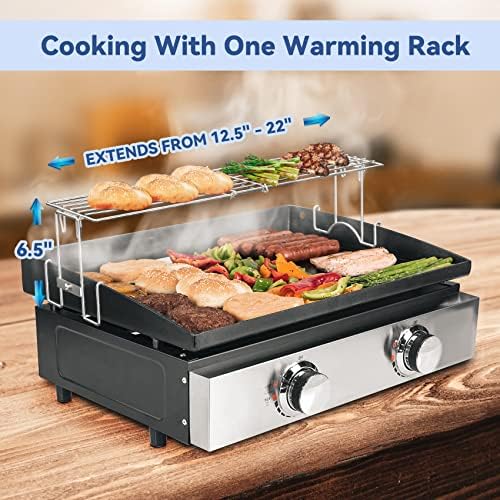 Skyflame Adjustable Griddle Warming Rack For 17" 22" 28" 36" Griddles - Image 5