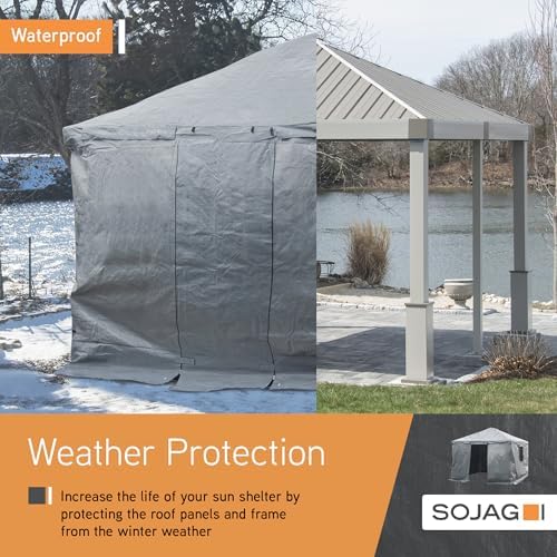SOJAG Winter Accessories for Gazebos, 12 x 12 ft Gazebo Cover Plus, Gray - Image 5