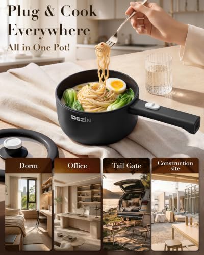 Dezin 2L Hot Pot Electric, Non-Stick Electric Pan, 700W Adjustable Power - Image 4