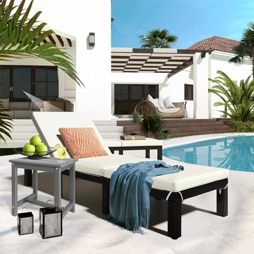 GARDENSTAR Adirondack Square Side Table,one-Tier Outdoor end Table, Patio Side Table for Pool,Porch,Backyard,Relaxing Companion (Grey) (Pack of 2) - Image 6