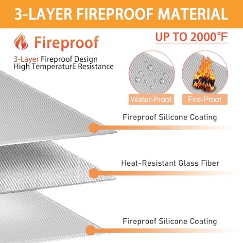 3' X10' Grill Heat Shield for Deck Railing, Fireproof Heat Shield for Grill - Image 2