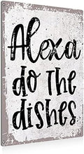BEASTZHENG Funny Alexa Do The Dishes Kitchen Metal Tin Sign Wall Decor - Vintage Kitchen Quote Tin Sign Decor Gifts by BEASTZHENG