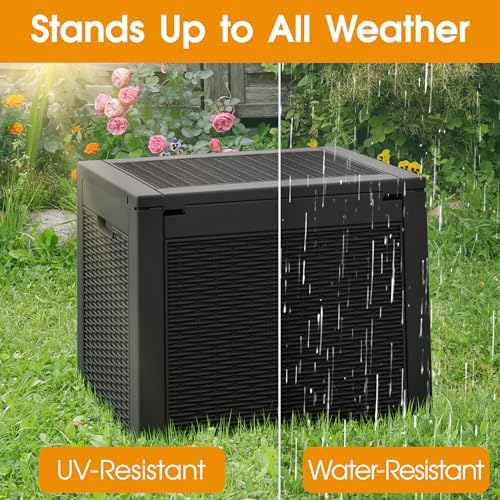 KAMABOKO 33 Gallon Outdoor Storage Box Waterproof Deck Box for Patio - Image 3