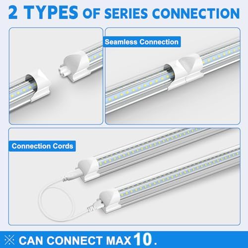 SHOPLED LED Shop Lights 3FT, 34W 4760LM 5000K Daylight White, V-Shape - Image 3